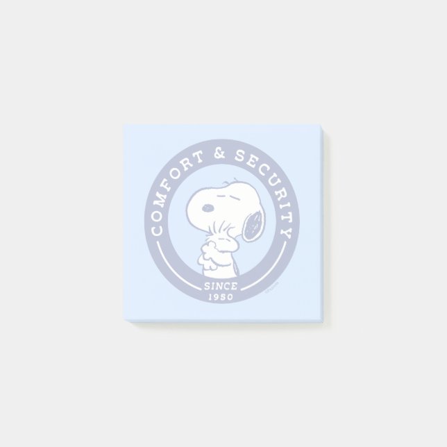 Bloco De Notas Conforto e segurança | Snoopy & Woodstock Hug (Frente)