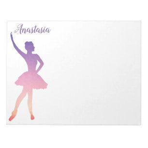 Bloco de notas conhecido personalizado da dança d