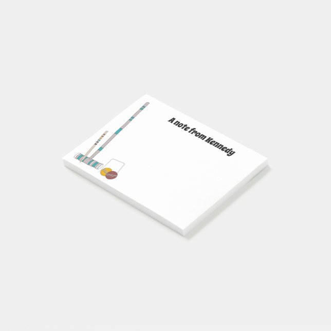 Bloco De Notas Conjunto Croquet, Jogos de Lâmina Personalizados (Inclinado)