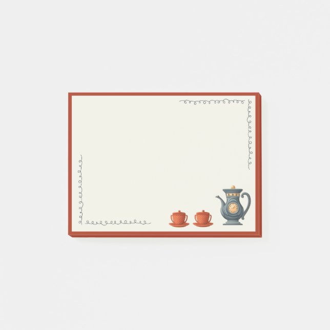 Bloco De Notas Conjunto de chá Vintage Vibe (Frente)
