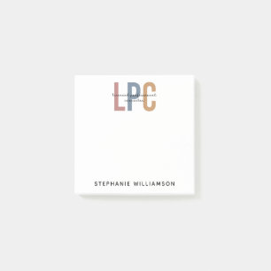 Bloco De Notas Conselheiro profissional licenciado para LPC perso