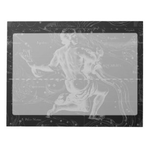 Bloco De Notas Constelação de Vintage Aquarius Hevelius cerca d