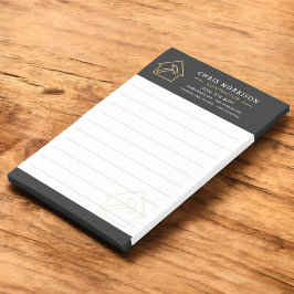 Bloco De Notas Construção de prédio Dourado