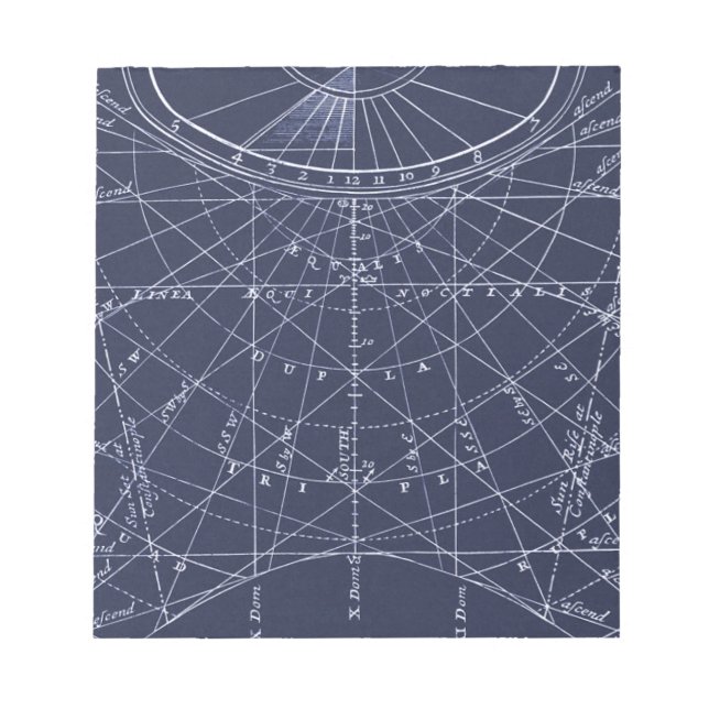 Bloco De Notas Construção de um relógio de sol (1700) (Frente)