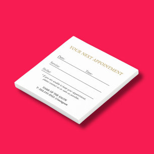 Bloco De Notas Consulta Simples e Elegante no Salão