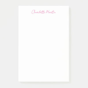 Bloco De Notas Consultor Chefe Gerente Rosa Branco Profissional