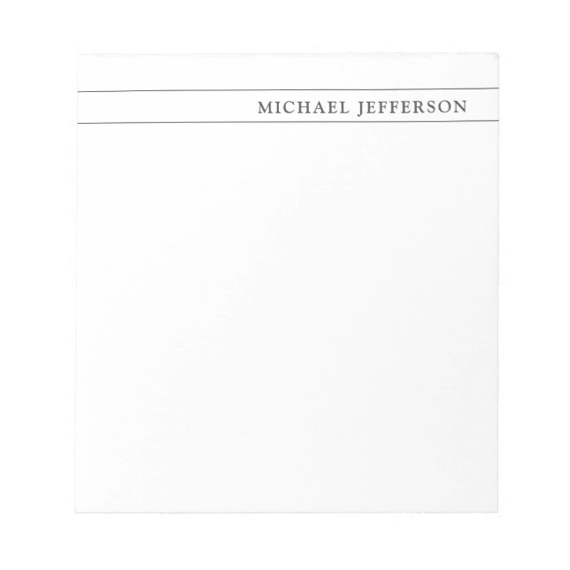 Bloco De Notas Consultor de Preto e Branco Profissão Advogado (Frente)