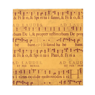Bloco De Notas Contagem gregoriana da música do canto