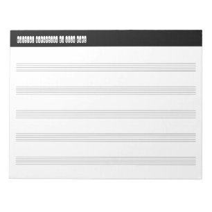 Bloco De Notas Contagem musical vazia para os viajantes e os