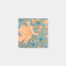 Bloco De Notas Contemporary Leaf Design Peach