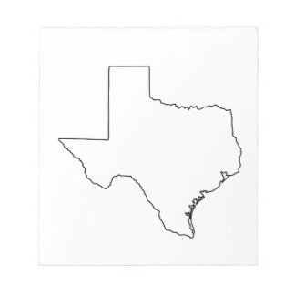 Bloco De Notas Contorno da Coleção do Texas