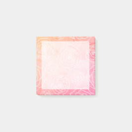 Bloco De Notas Contorno dos rosas