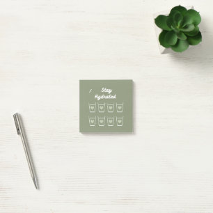 Bloco De Notas Controlador de Bebendo de Água Verde Sage