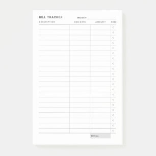 Bloco De Notas Controlador de Despesas