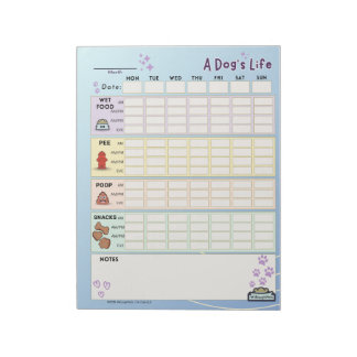 Bloco De Notas Controlador Diário de Cães: Iniciador de Segunda-F