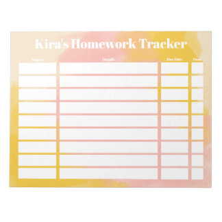 Bloco De Notas Controlador Personalizável de Homework