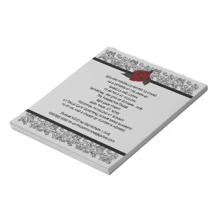 Bloco De Notas Convite De Casamento De Gótico Celtic Knot Infinit