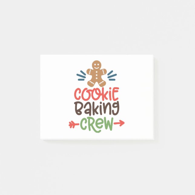 Bloco De Notas Cookie baking crew christmas  (Frente)