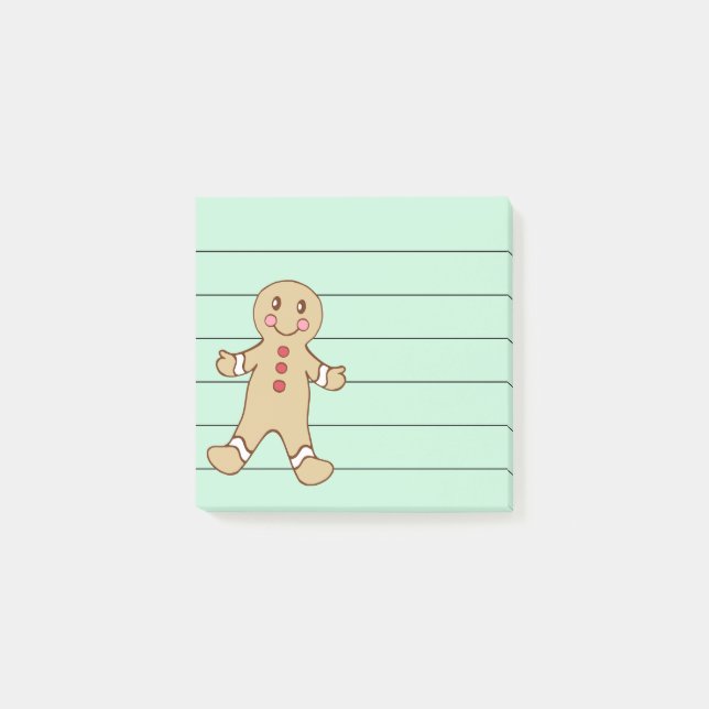 Bloco De Notas Cookie Notepad de Natal Gingerpão Posta (Frente)