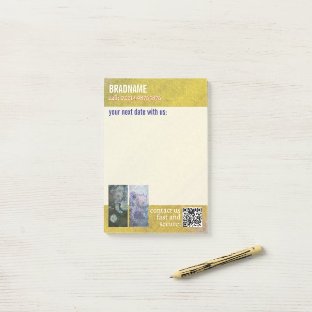 Bloco De Notas cool purple adhesive label reminder (Na mesa)