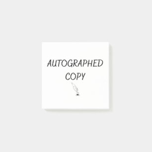 Bloco De Notas Cópia Autografada