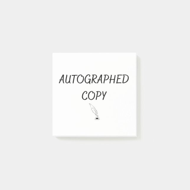 Bloco De Notas Cópia Autografada (Frente)