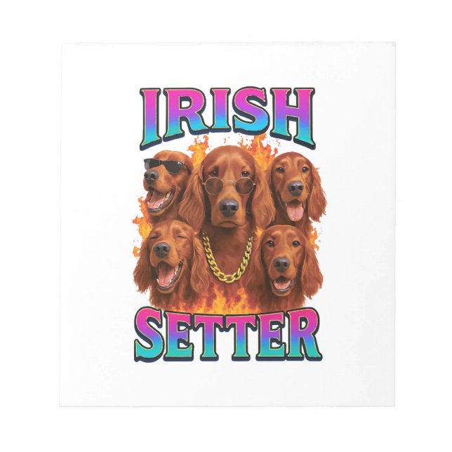 Bloco De Notas Cópia do Setter Irlandês (Frente)