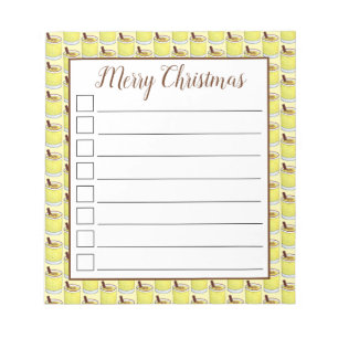 Bloco De Notas Coquito Porto Rico Eggnog Bebe Feliz Natal