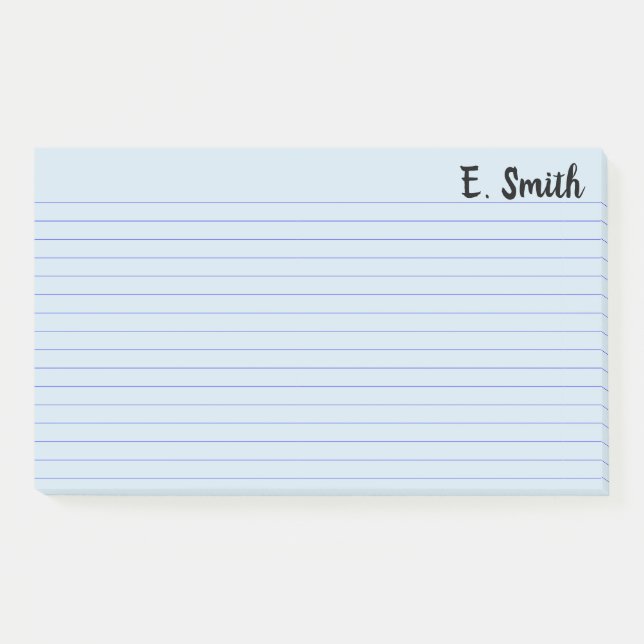 Bloco De Notas Cor Azul Personalizada Grande (Frente)