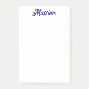 Bloco De Notas Cor Azul Profunda Caligrafia Moderna Simples de No