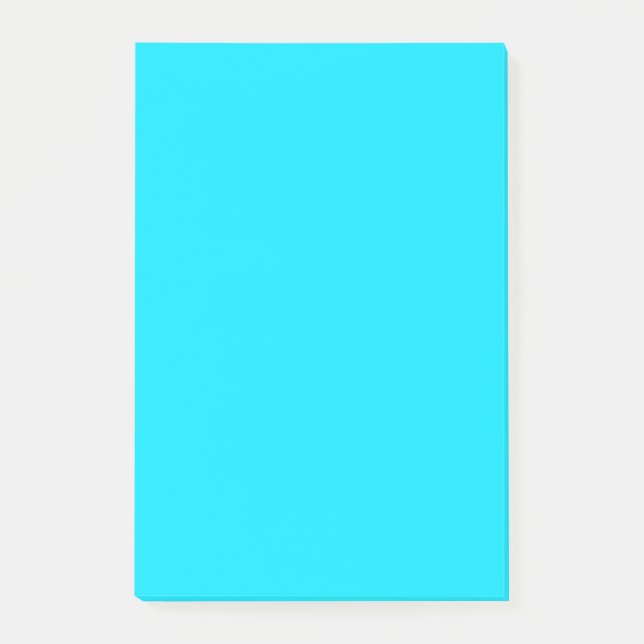 Bloco De Notas Cor Azul Turquesa Sky Personalize Isto! (Frente)
