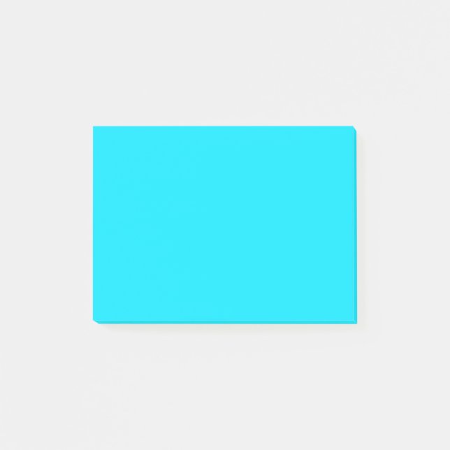 Bloco De Notas Cor Azul Turquesa Sky Personalize Isto! (Frente)