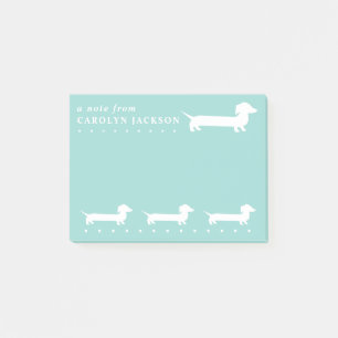 Bloco De Notas Cor BG Verde-claro e verde de Dachshund