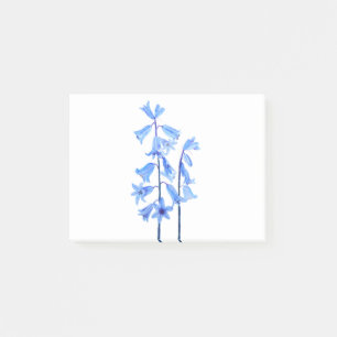 Bloco De Notas Cor da água das flores de bluebells botânicos