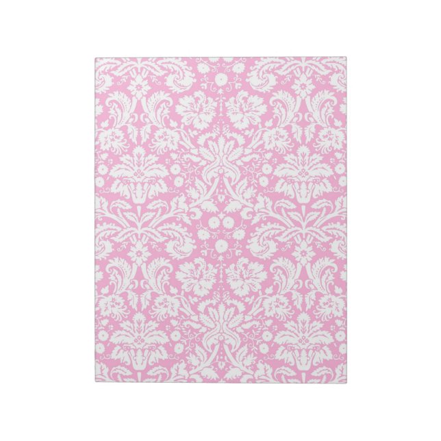 Bloco De Notas Cor damasco rosa quente (Invertido)