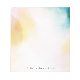 Bloco De Notas Cor-de-água - Cor-de-rosa azulada