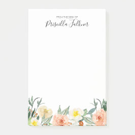 Bloco De Notas Cor De Água Rosa Esbranquiçada Da Mesa De