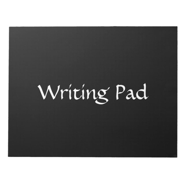 Bloco de Notas Cor de Fundo Preta texto branco Not (Frente)