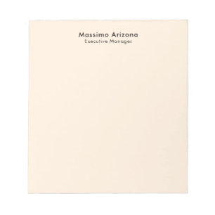 Bloco De Notas Cor de Marfim Liso Profissional Minimalista Modern