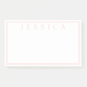 Bloco De Notas Cor-de-Rosa claro   Seu nome
