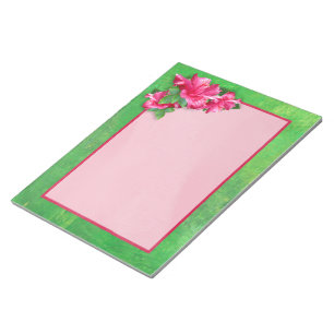 Bloco de notas cor-de-rosa do hibiscus
