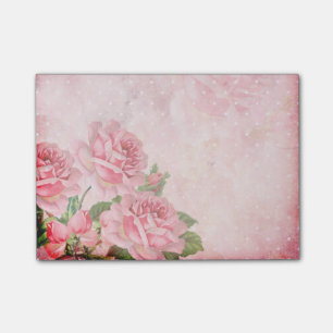Bloco de notas cor-de-rosa dos rosas do Victorian