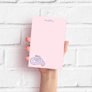 Bloco De Notas Cor-de-rosa e Cobra púrpura