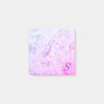 Cor-de-rosa e púrpura, monograma, marmoreado