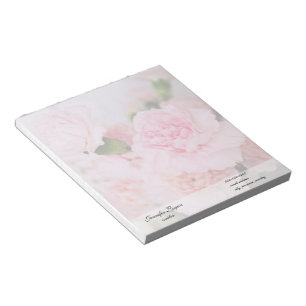 Bloco De Notas cor-de-rosa flores do craveiro estilo vintage foto