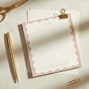 Bloco de Notas Cor-de-Rosa Minimalista Moderno Per