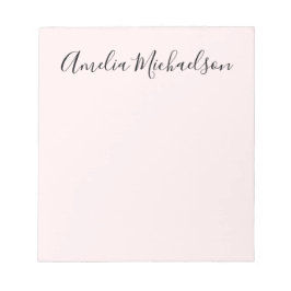Bloco De Notas Cor-de-rosa pastel minimalista simples