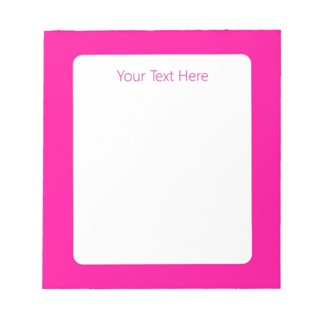 Bloco De Notas Cor-de-rosa profundo Rosa persano (Frente)