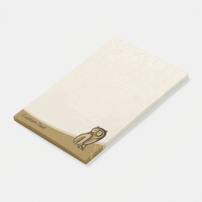 Bloco De Notas Cor do Símbolo da Coruja (Inclinado)