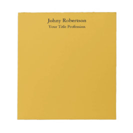 Bloco De Notas Cor Goldenrod Placa Profissional Elegante Moderno